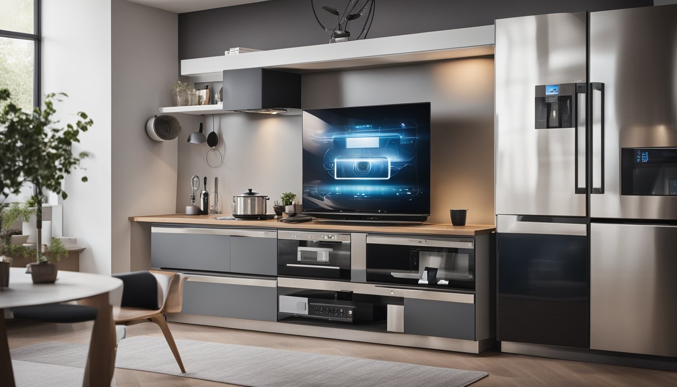 A modern home in the UK with various connected devices and appliances operating efficiently thanks to the 5G network