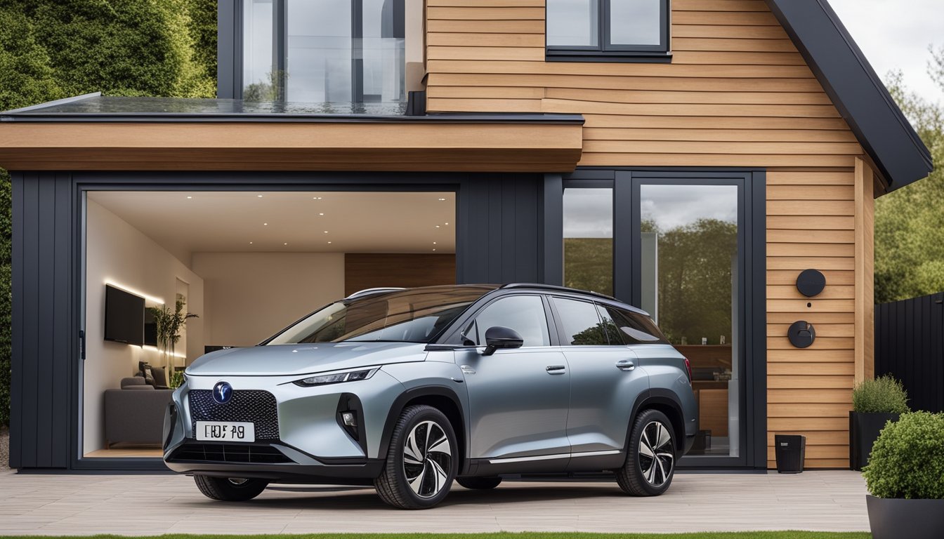 A modern UK home with a hydrogen fuel cell system installed, providing clean and efficient heating